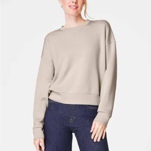 SPANX Air Essential Cream Crew Neck Sweater